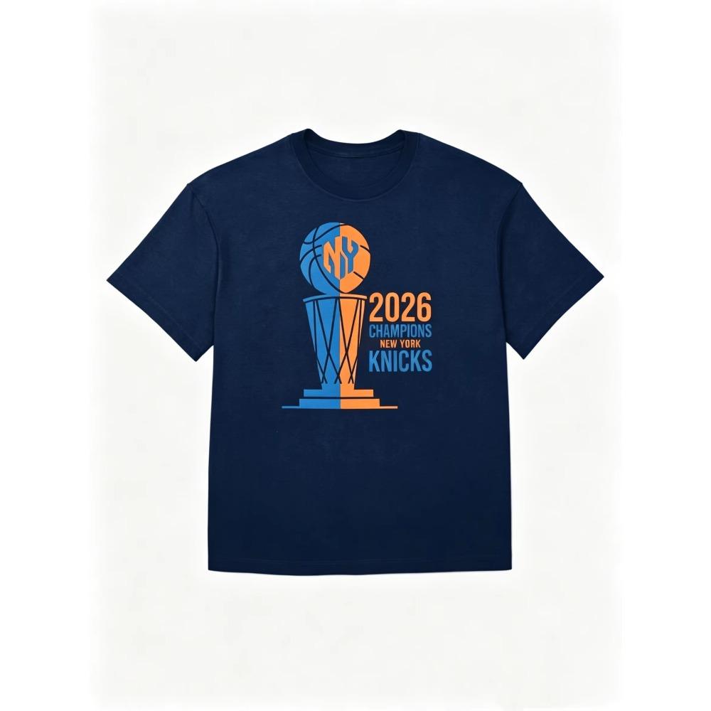 2026 NY Knicks Champions New York Knicks Finals Collection Fans T-Shirt Summer New Men Women Cotton Oversized Unisex Harajuku High Quality