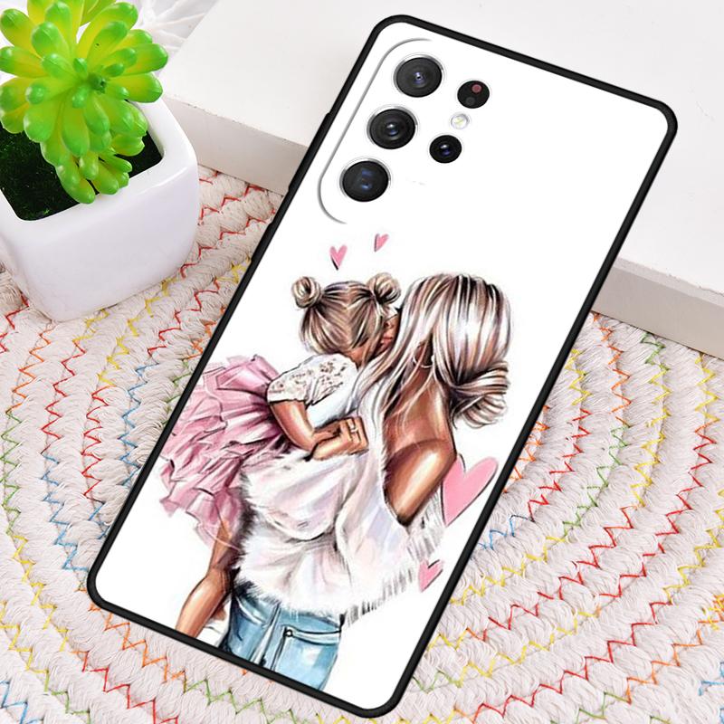 Mutter und Tochter Silikon Handyhülle Für Samsung Galaxy note 10 pro S26 S25 S24 S23 S22 S21 Plus S25Ultra Capa Cover