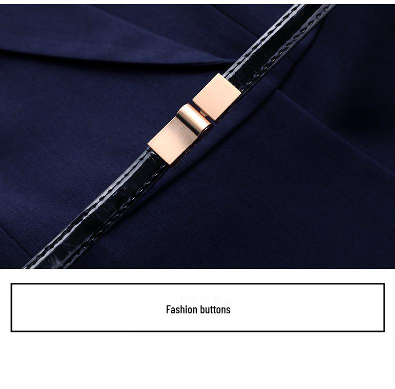 Women's High-End British Style Summer Suit Set - Professional Workwear for Sales Managers