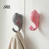 Cute Home Decor Hooks Animal Wall Hook, Flamingos/Giraffes/Swans/Elephants Shape Hanger, Self Adhesive Resin Decorative Hook for Coats Hats Towels And