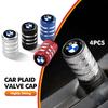 For 4pcs Aluminum Car Wheel Tire Hub Air Valve Cap Dustproof Cover E46 E90 E60 F10 E39 F30 E36 E87 E90 E30 E53 F31 E92