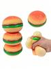 Realistic Hamburger Squishy Toy, Stretchy Stress Relief Ball, Food Model Fidget for Kids Adults