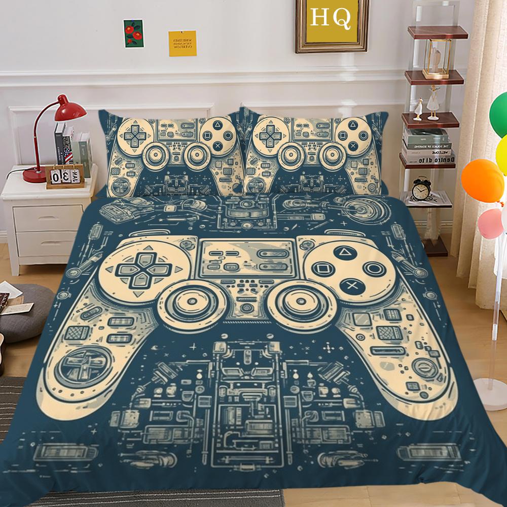 Bedding Cover Set with Pillowcase Home Bedclothes Game Console High Quality Duvet Cover Set Full Queen Size Bed Sets