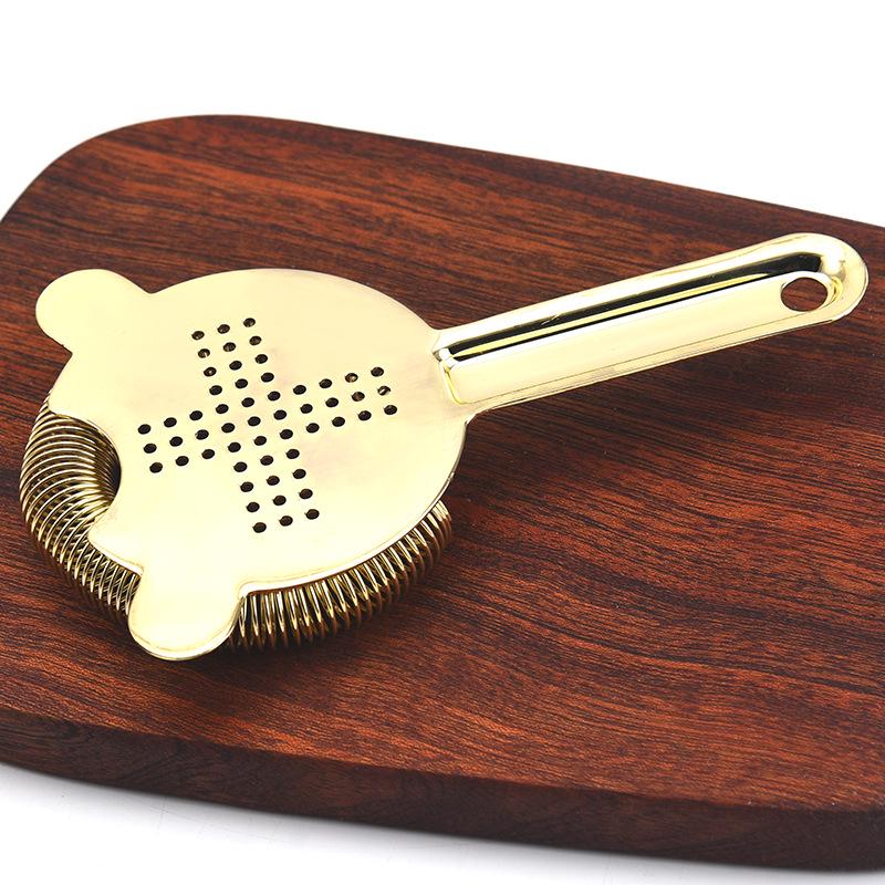 304 Stainless Steel Cross Ice Strainer & Jigger - Cocktail Bartending Tool