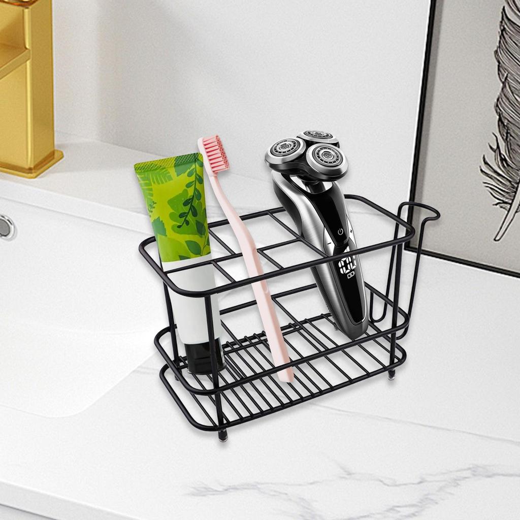 Stainless Steel Toothbrush Holder Toothpaste Holder Stand Counter Stand for Bathroom Countertop Vanity Electric Toothbrush