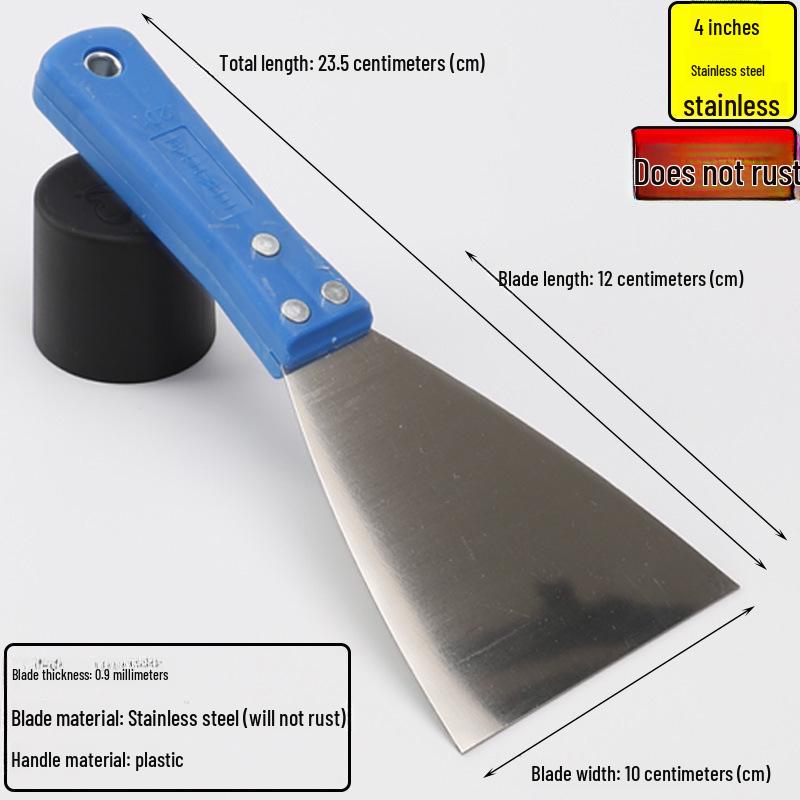 Plastic Handle Stainless Steel Putty Knife - Thickened Scraper & Cleaning Shovel