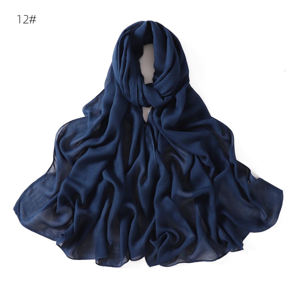 Rayon Viscose Hijab Women Muslim Scarf Shawls Abaya Women Veil Headscarf Wraps Plain Islamic Turban Headbands Foulard