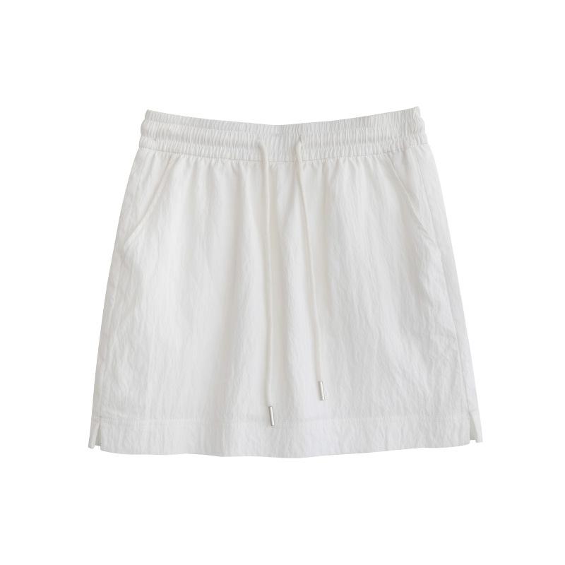 Women's Summer Casual Pants Skirt Summer Design Elastic Waist A-line Loose and Slim and Fashionable Anti-light