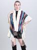 Imitation Cashmere Elegant Women Scarf Winter Ladies Fur Collar Striped Poncho Warm Female Capa Para Mujer Pashmina Wrap Shawl