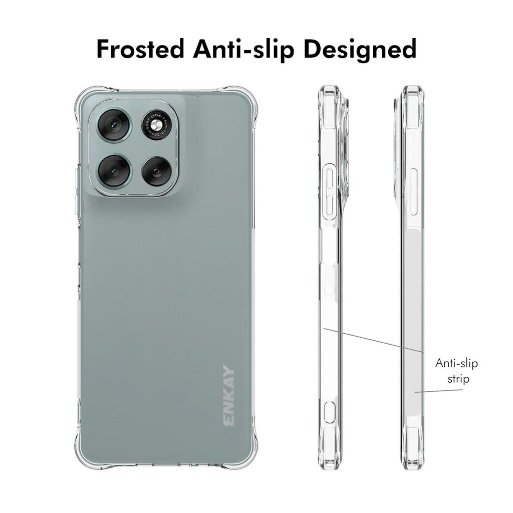 For Motorola Moto G56 5G Clear Phone Case ENKAY HAT PRINCE Shockproof Anti-slip TPU Cover