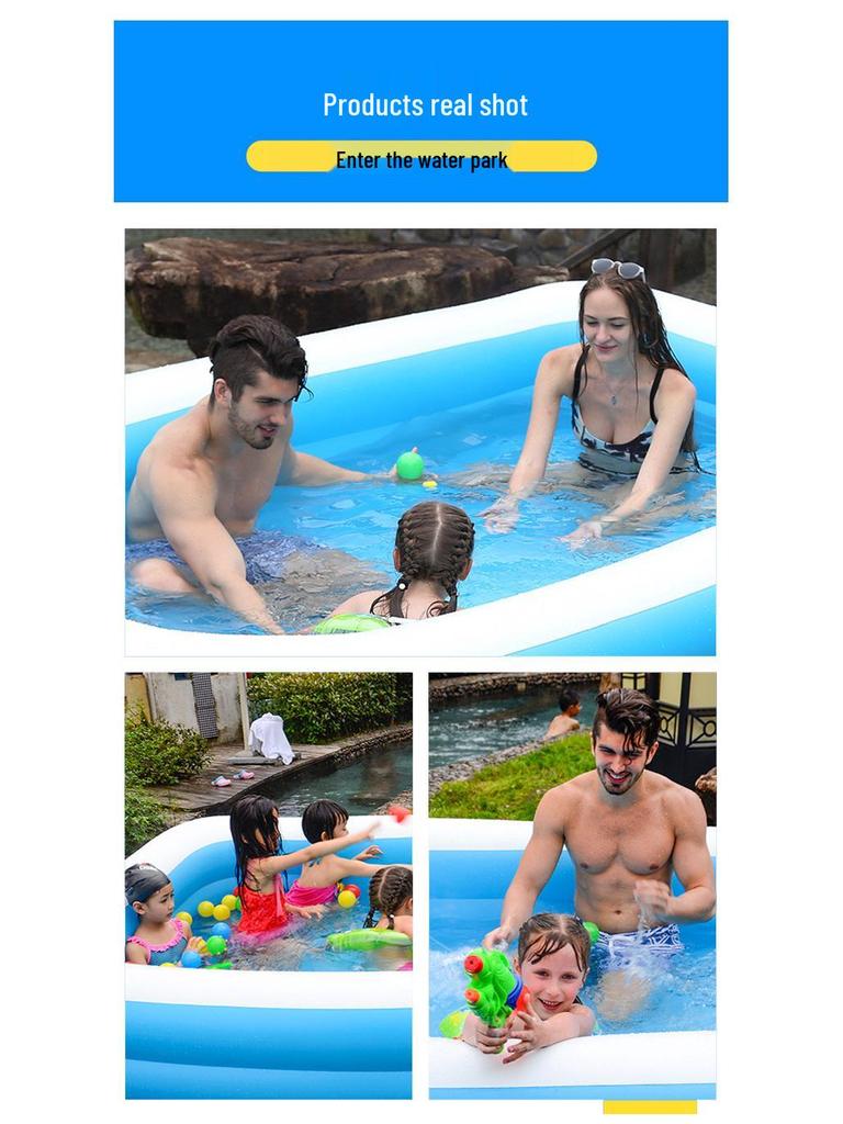 Inflatable PVC Family Swimming Pool - Thickened Outdoor Children's Pool