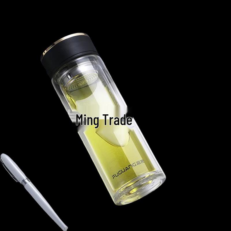 Fuguang Double-Wall Glass Tea Infuser Tumbler