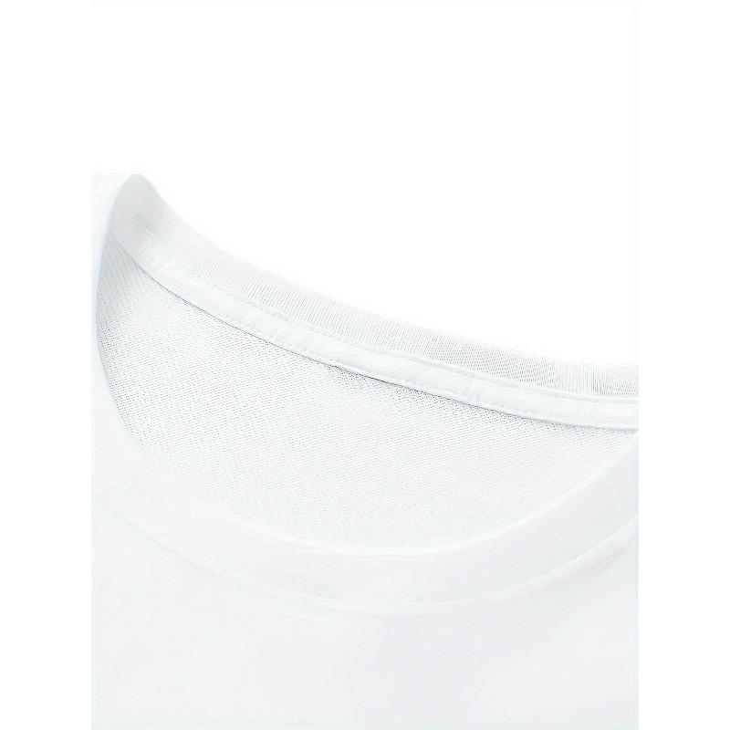 European sizes Men's Versatile T-Shirt, High-End Fashion Casual Printed Short Sleeve Trendy Top