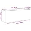 Bathroom Wall Cabinet Gray Sonoma 80 x 25 x 30 cm Particleboard