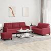 VidaXL Sofa Set with Cushions 3 Pcs, Sofas with Armrests and Backrest, Furniture Set with Footrest, 3201386