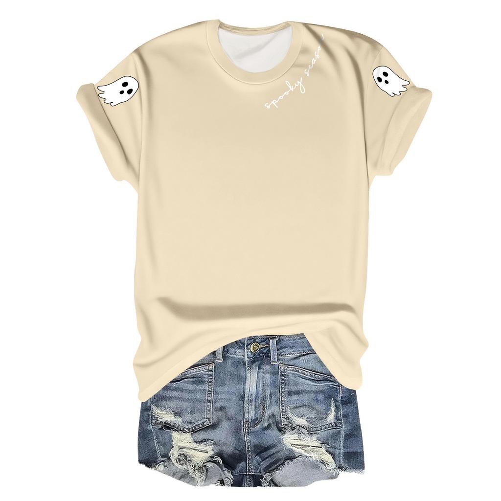 Women's T-shirts, Women's Short-sleeved Tops, Summer Fashion Round Neck Casual Stylish Shirts, Tunic Tops