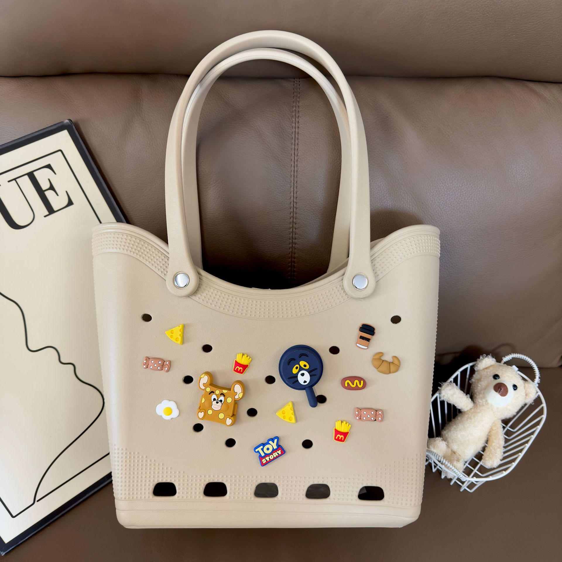 

Водонепроницаемая пляжная сумка EVA - большая вместительная сумка через плечо для путешествий и хранения вещей 38*14*32cm (Self-decoration accessories)