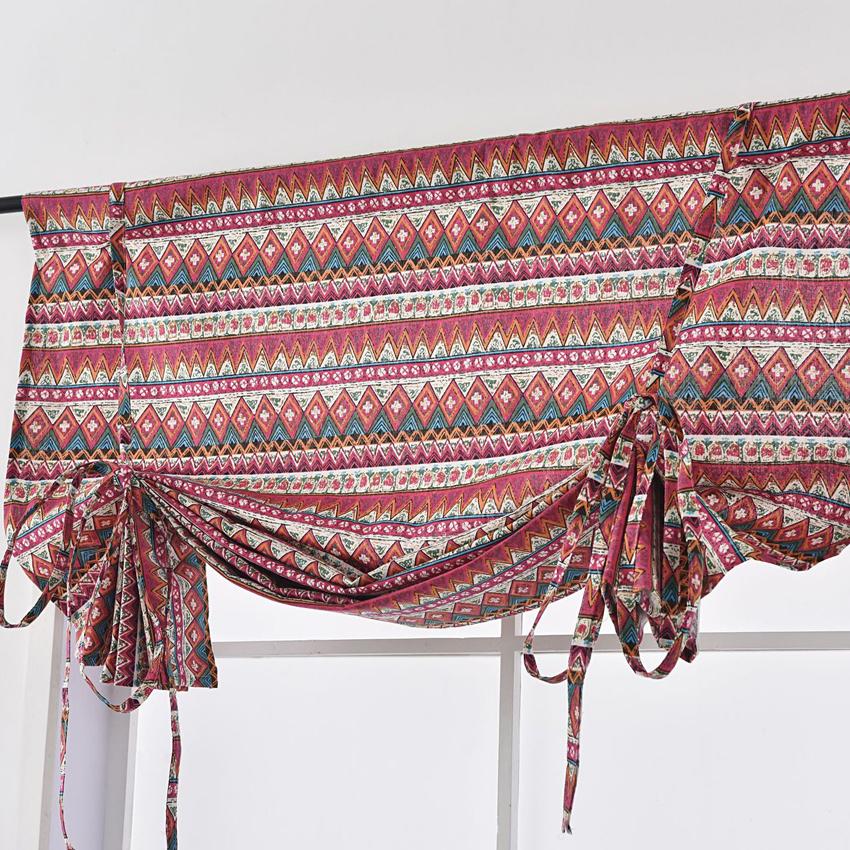 

Шторы для окон Rod Pocket 117x160 см из хлопка и льна Blackout, полузатеняющие шторы для окон эркера с геометрическим принтом для гостиной дома 117x160cm&Rod Pocket