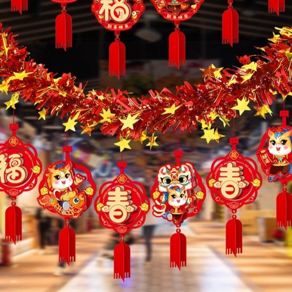 Chinese Style Horse Year Hanging Decorations 2M Lunar New Year Ornament  Bedroom Ceiling