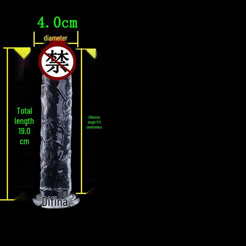 High Transparency Thick Suction Cup Dildo for Women - Flirting Adult Toy