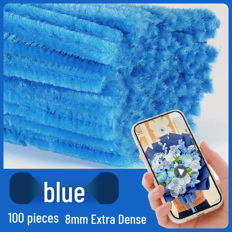 Colorful Chenille Sticks: Craft Pipe Cleaners for Kids' Velvet Flower Bouquets