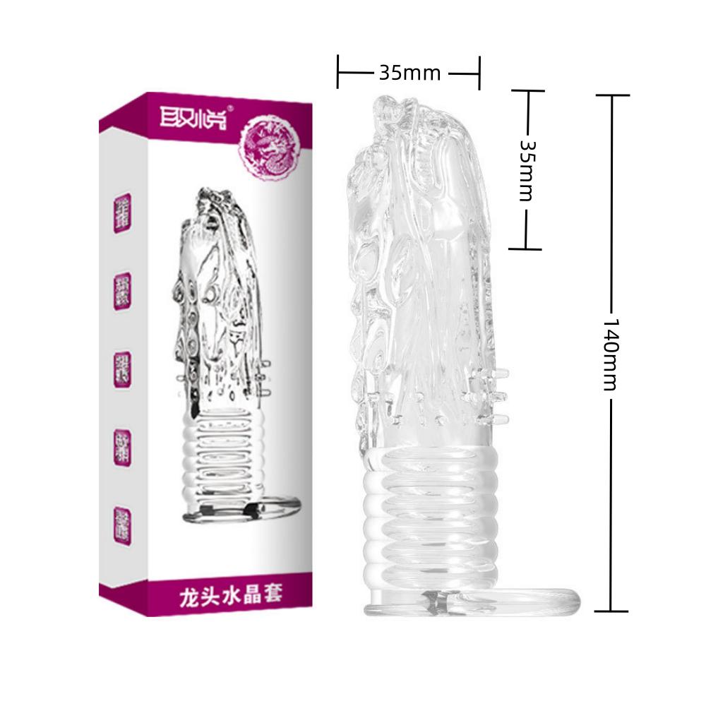 Verdicken Sie den Penis, vergrößern Sie die Hülle, wiederverwendbares Kondom, Penisverlängerung, Verzögerung der Ejakulation, Sexspielzeug für Männer, Intimartikel, 4 Arten