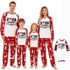 Family Matching Loungewear Set with Christmas Print, Round Neck, Long Sleeve and Pants