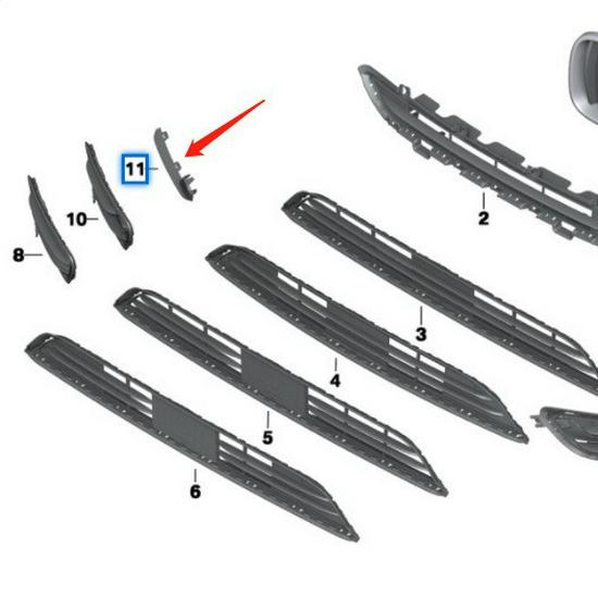 BMW X4/F26 Fog Light Frame Trim - Models 51117413923/51117413924