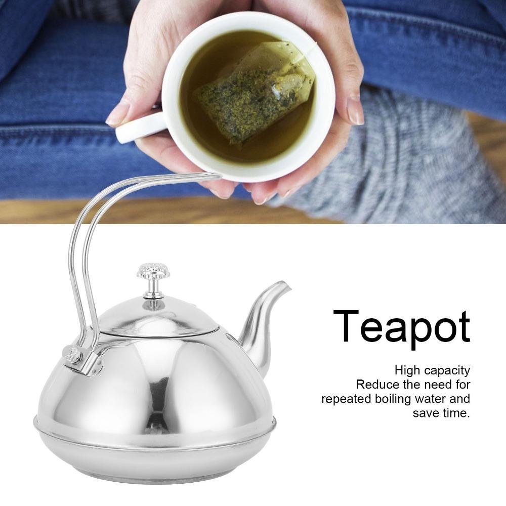 Thickened Design Tea Kettle Large Capacity Stovetop Kettle Stainless Steel Teapot  For Loose Tea