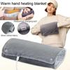 1 Set Short Velvet Fabric Warm Hands And Legs Shawl Usb Thermostatic Hand Warmer For Winter Office And Home Use Heating Blanket
