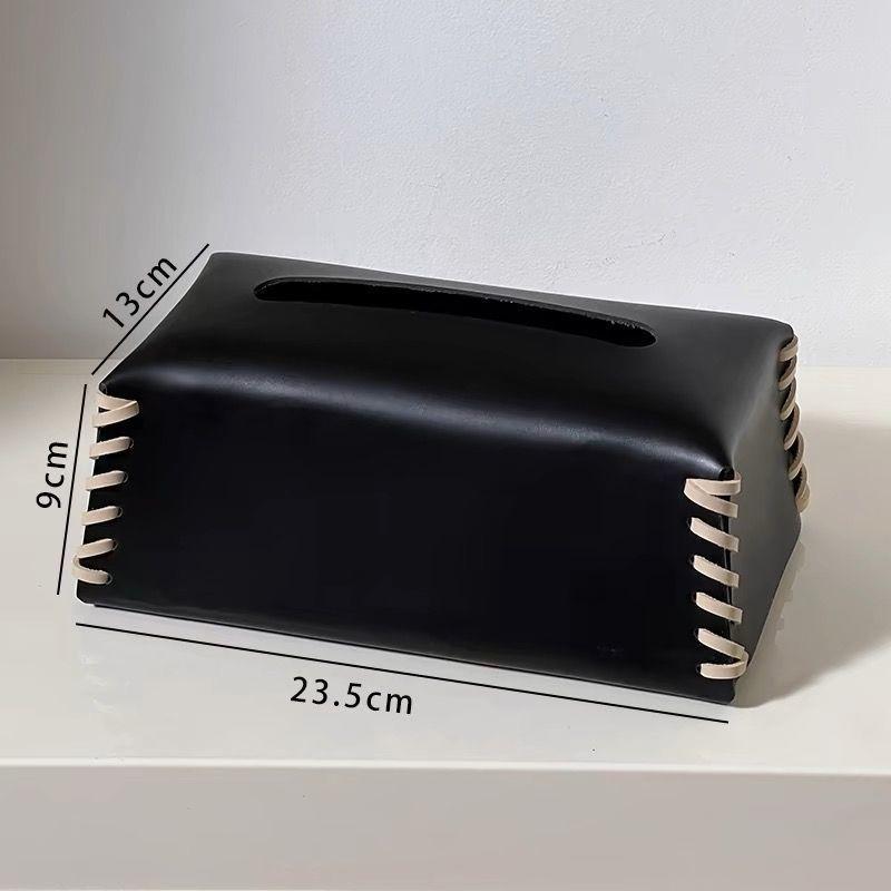 

Light Luxury INS Leather Tissue Box Modern Minimalist Nordic Style High Appearance Level Paper Box Home Decor чёрный