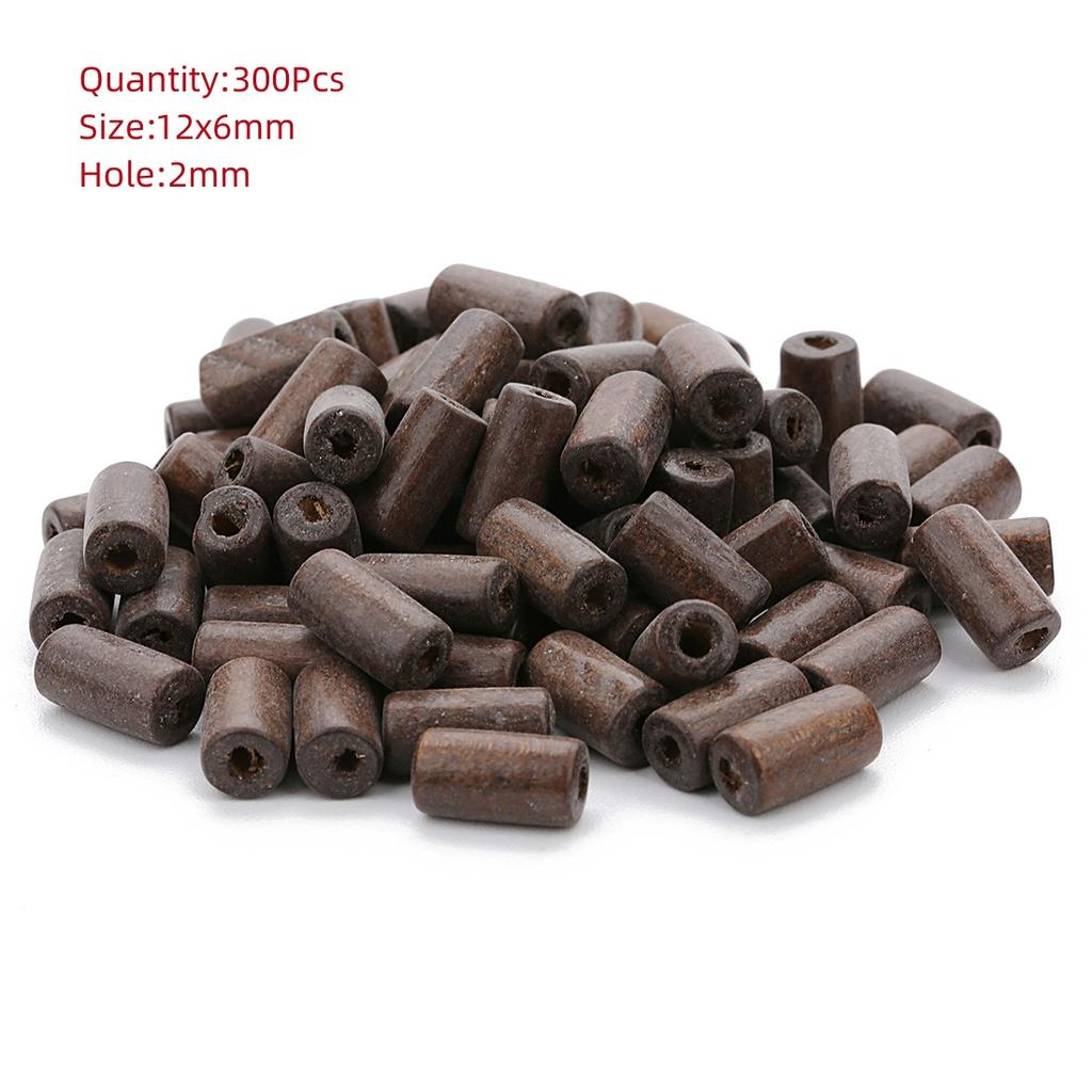 Natural Eco-Friendly Wooden Beads Round Heart Large Hole Loose Spacer Wood Beads For Jewelry Making DIY Charm Bracelets Necklace