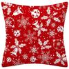 Happy New Year Christmas Decoration Print Pattern Cushion Cover Home Living Room Sofa  Square Pillow
