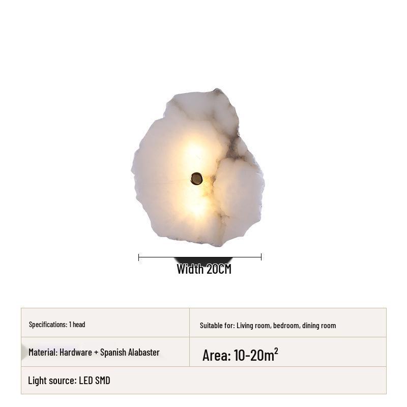 

Minimalist Postmodern Alabaster Wall Lamp - Luxurious Lighting for Hotel, Living Room, Bedroom, or Corridor Iron + Alabaster