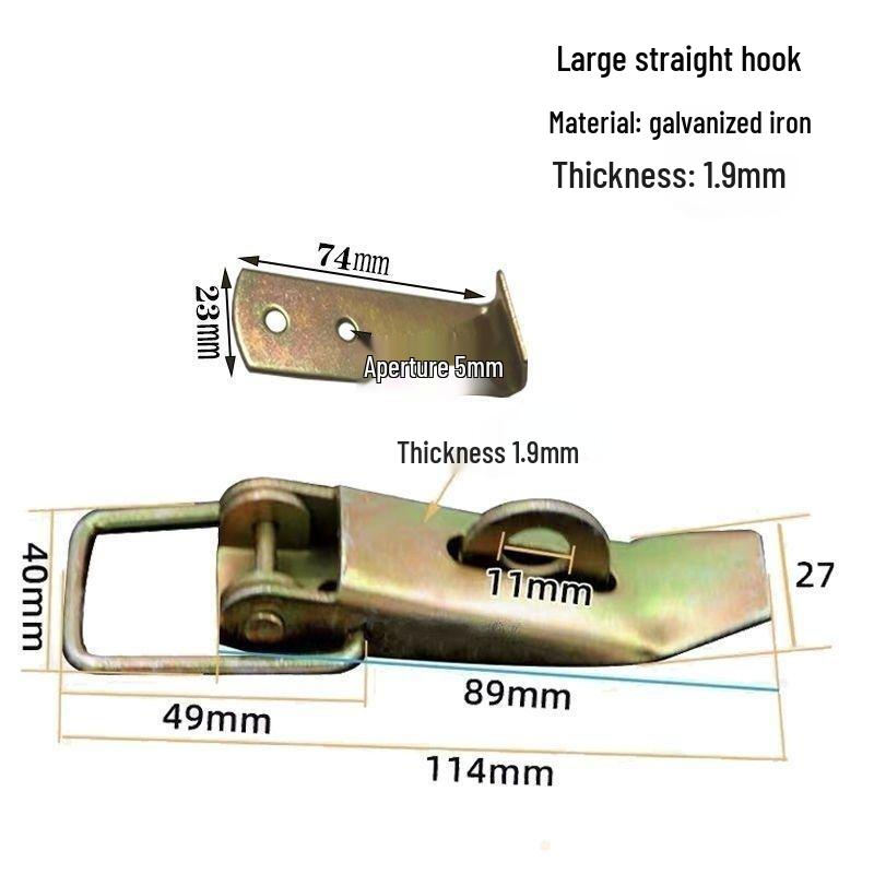 Industrial Heavy-Duty Plated Latch for Truck Bed Toolbox, Hardware, and Wood Box