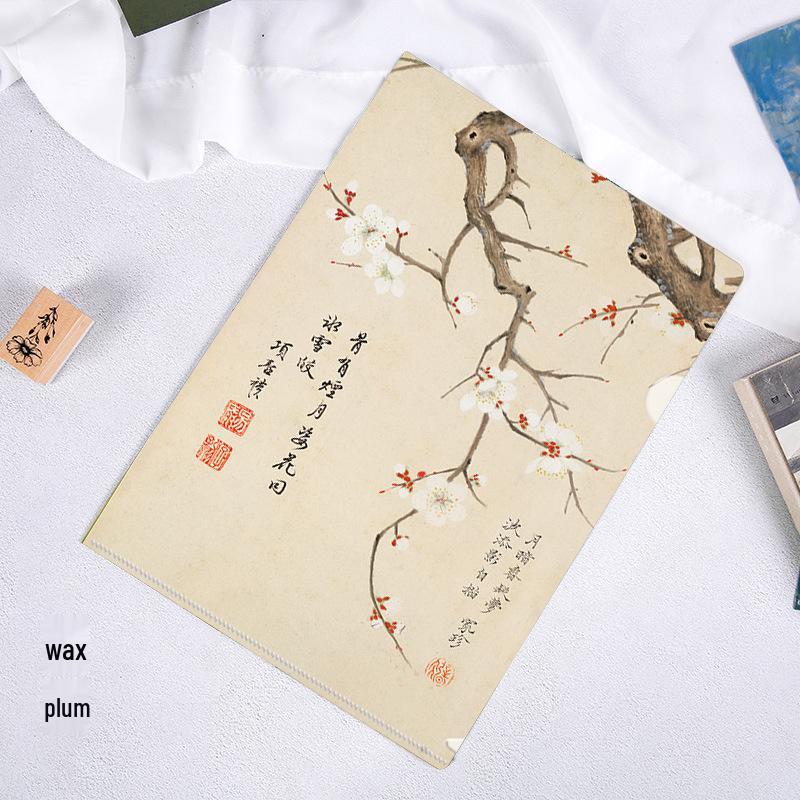 World-Famous Paintings L-Shaped A4 Folder - Monet & Van Gogh Art Design for Students and Office