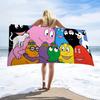 Cute B-BarbapapaS-ES Cartoon Towel Beach Towel Bath Quick-Drying Lightweight Blanket Portable Sauna Camping Swimming Pool Travel