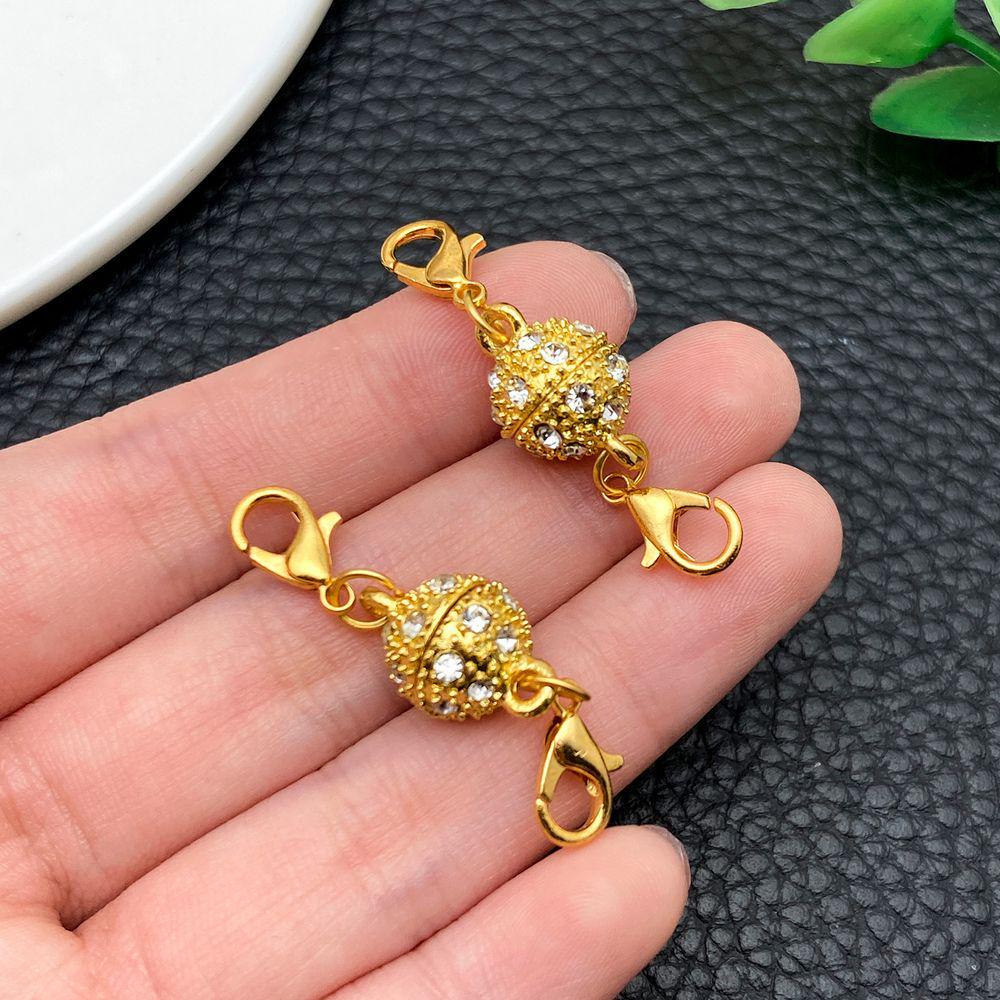 10-Style Multi-Color Round Magnetic Lobster Clasp Charms for DIY Bracelet & Necklace Jewelry