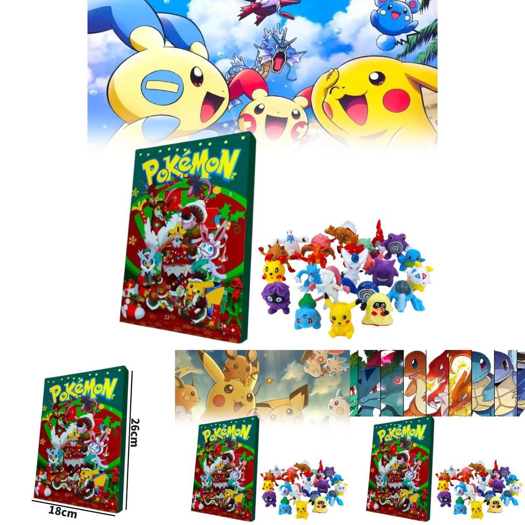 Pokemon Christmas Countdown Calendar With 24 Plastic Toys For Kids And Collectors