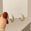 Fashion Geometric Twist Earrings Internet Celebrity Simple Girl Earrings Personality Trendy Versatile Earrings Women