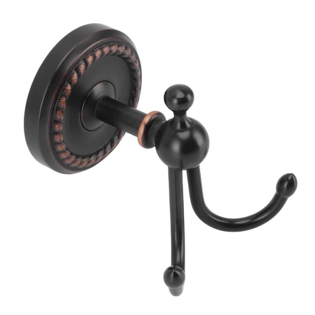 აბაზანის ტანსაცმლის საკიდი შავი სპილენძის უჟანგავი ფოლადის დაგრეხილი ნიმუში პირსახოცების ორგანიზატორი კაუჭი სახლისთვის