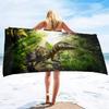 Dinosaur Beach Towel Watercolor Camping S for Boys Kids Quick Dry Ultra Absorbent Super Soft Blanket Pool