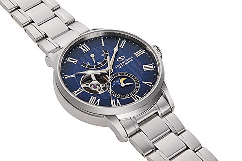 ORIENT STAR Automatické hodinky M45 F7 Mechanické s fázemi měsíce Vyrobeno v Japonsku 2letá záruka v tuzemsku Open Heart Navy [Orient Star]
