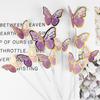 10 Colorful Gold-bordered Butterfly Cake Decorations Cake Decorations for Weddings and Dessert Parties Beautiful and Vibrant
