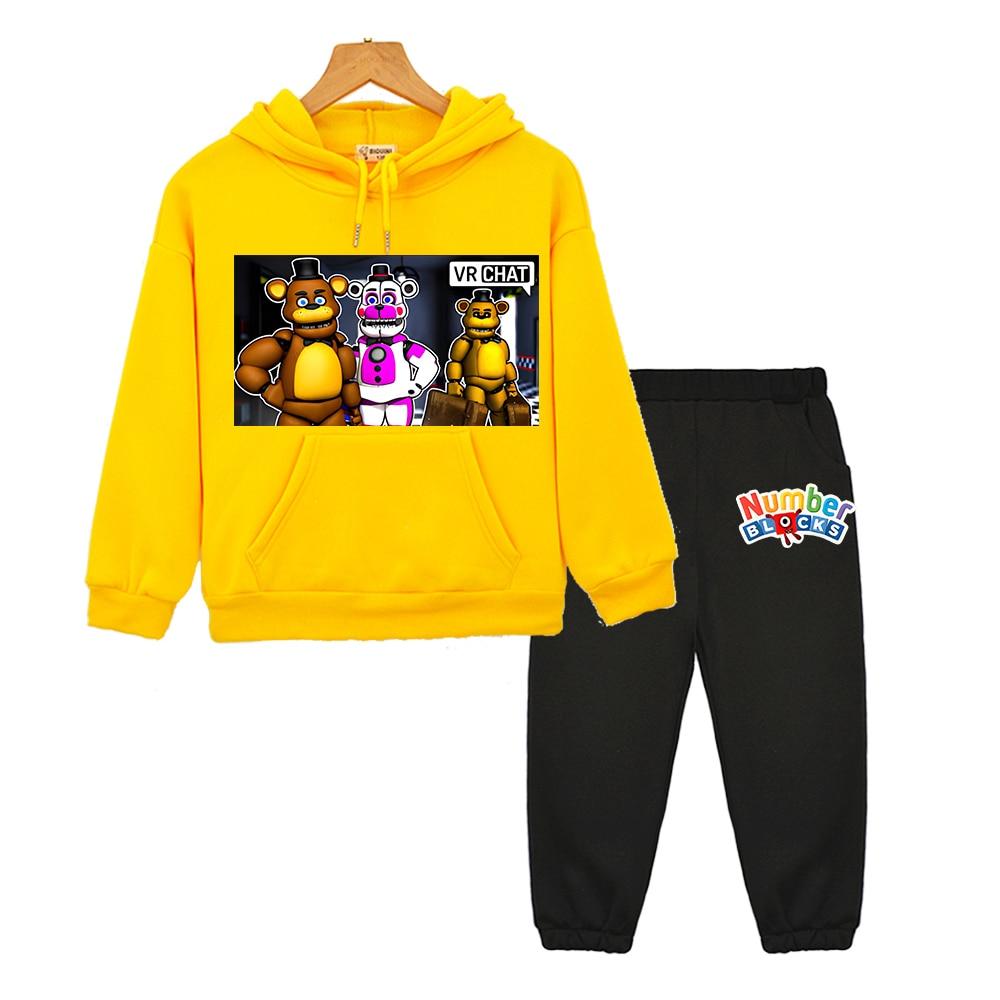 Bär Kaninchen Spiel Kawaii Kapuzen-Sets Fleece-Sweatshirt Jungen Mädchen Herbst Anime Hoodie Jacke Pullover FNAF Kinder Boutique Kleidung