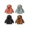 Cotton Coat, Boys' Autumn and Winter Clothing, Hooded Jacket, Thickened Cotton Clothing, Baby Cotton-Padded Jacket, Girls' Long-Sleeved Zipper Shirt