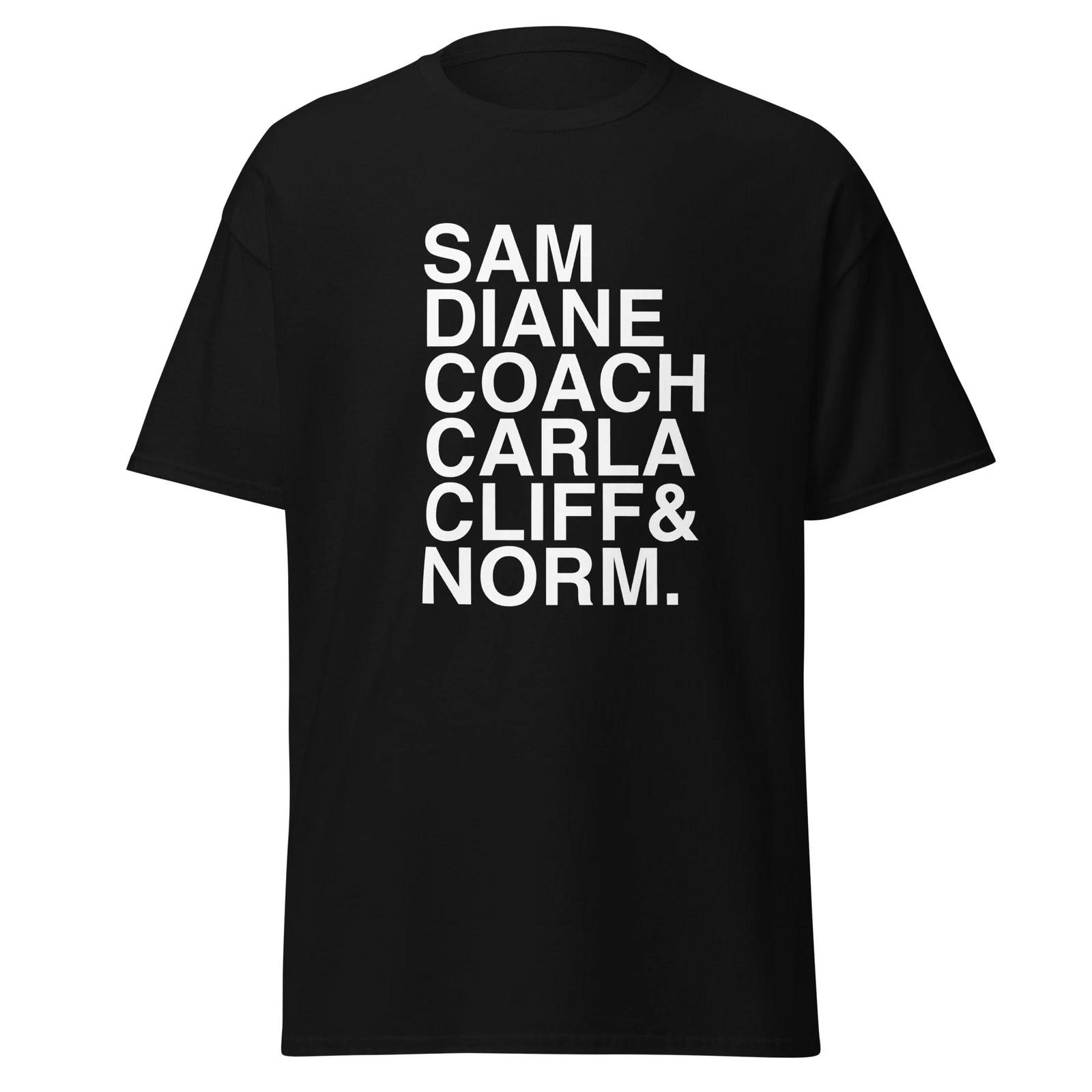 Sam & Diane & Coach & Carla & Cliff - Cheers TV Show Cast T-Shirt, Unisex S