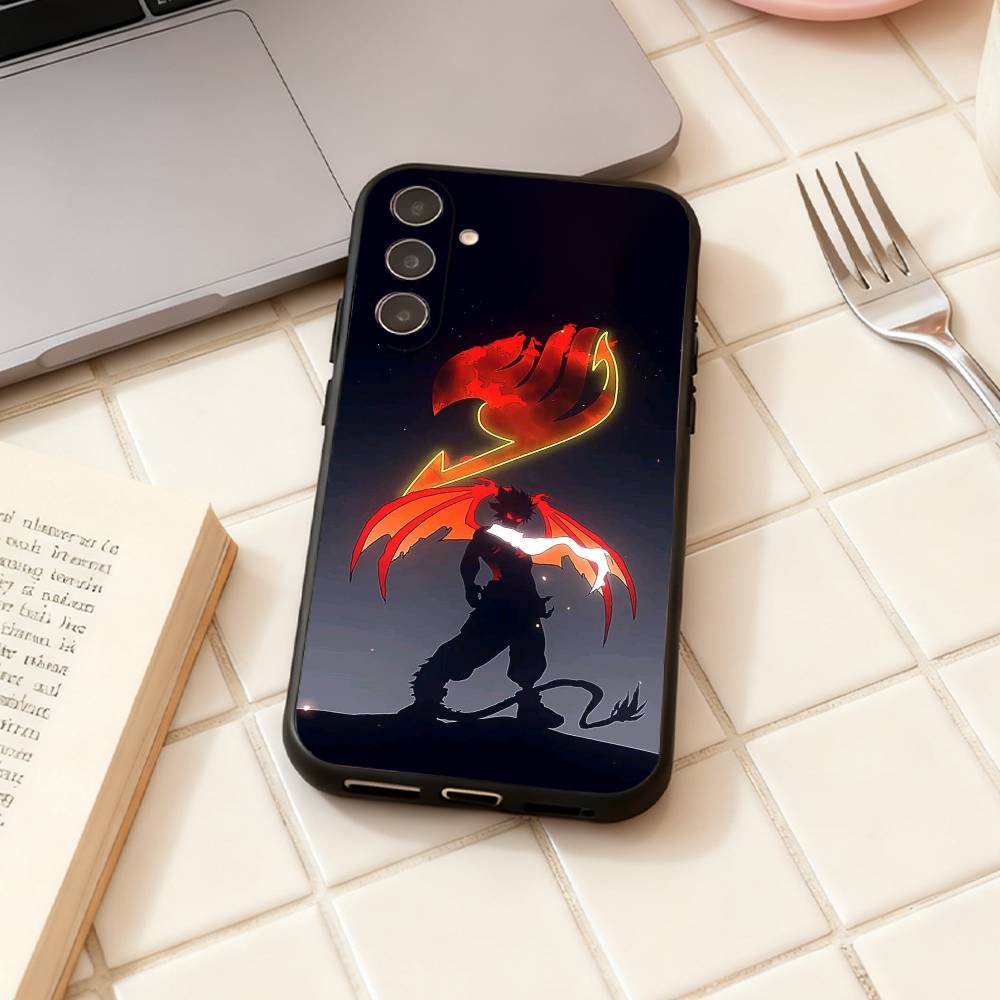 F-Fairy Comics TailS Anime phone Case For Samsung Galaxy A73,A72,A71,A70,A53,A52,A51,Others Soft Black Shell