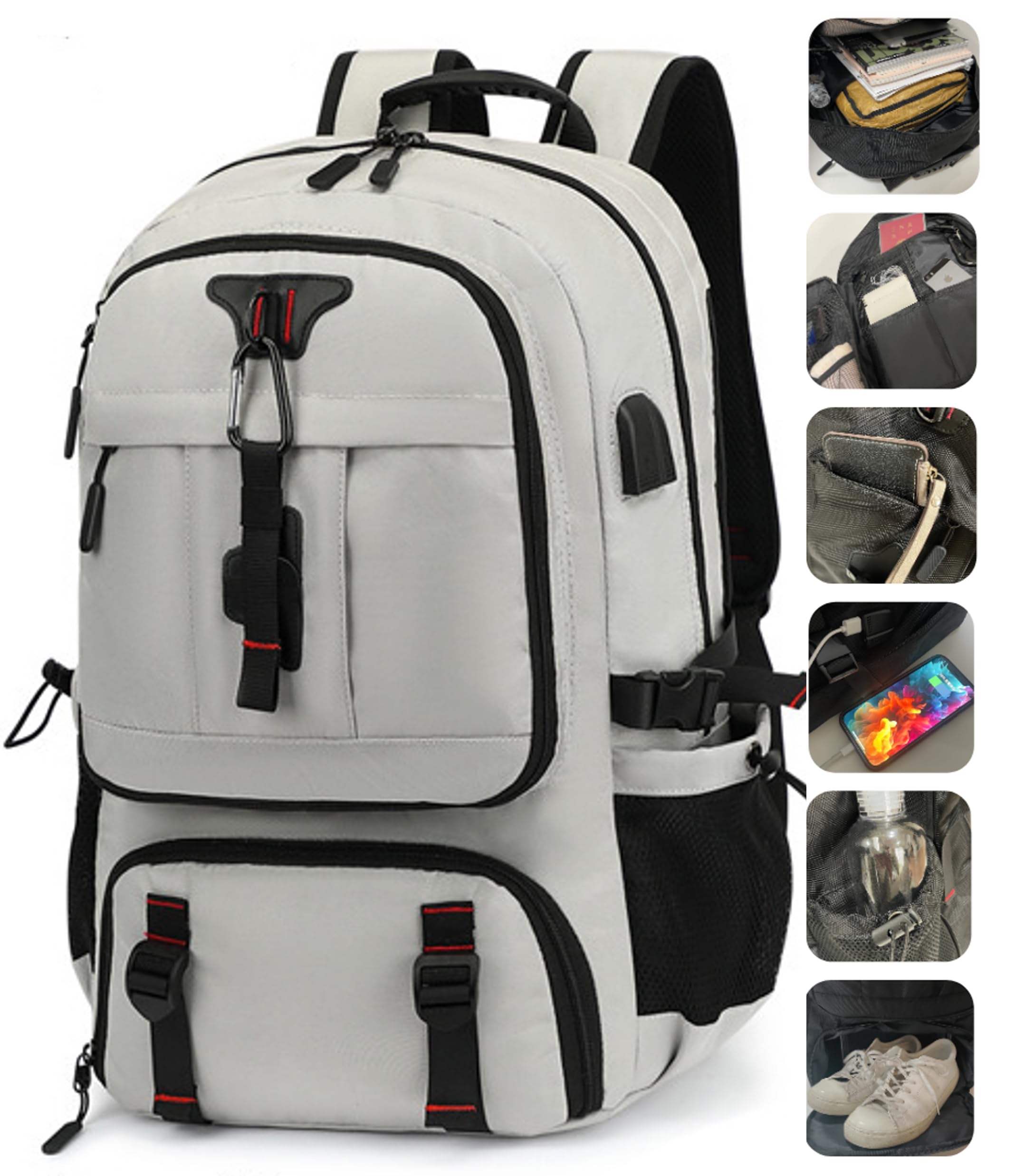 

Большая сумка для предотвращения стихийных бедствий для бизнеса x Несколько мест для хранения x Хранение обуви x Совместимость с 17-дюймовым ПК x Питание от USB Полезно для бизнес-клуба в горах и