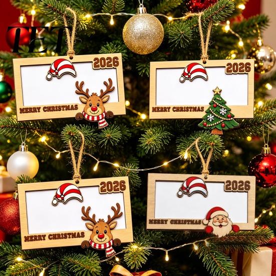 Wooden Ornament for Holiday Money 2Pcs Christmas Holder Hanging Cash, Xmas Tree Decoration, Reusable Cash Box Party Tabletop Decor Decorative Storage